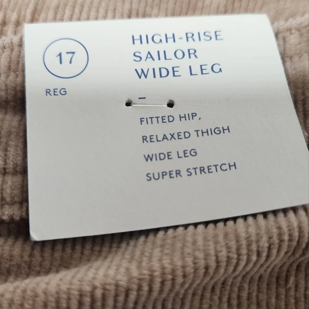 Women's High-Rise Corduroy Sailor Wide Leg Ankle Jeans Universal Thread Brown 17 - Picture 9 of 15
